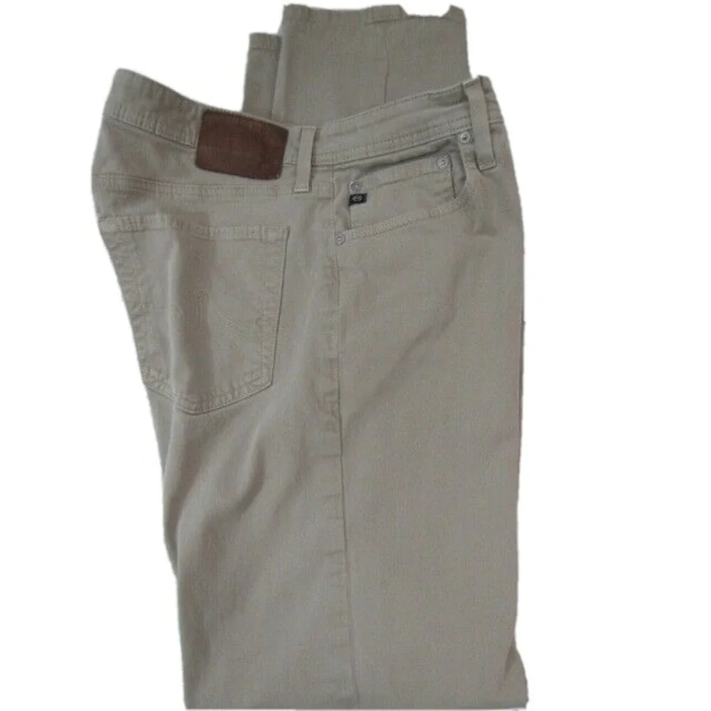 AG Adriano Goldschmied The Graduate Tan Chino Brown Pants $235 SIZE W34 L33